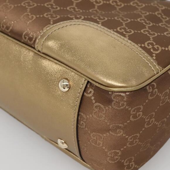 GUCCI GG Canvas Pretty Tote Bag Gold Tone - Picture 12 of 16